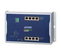 Switch di rete PLANET IP30, IPv6/IPv4, 4-Port Gestito L2/L2+ Gigabit Ethernet (10/100/1000) Supporto Power over (PoE) Blu, Grigio [WGS-4215-8HP2S]