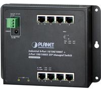 PLANET WGS-4215-8T2S - Industrial 8-Port 10/100/1000T + 2-Port 100/1000X SFP Wall-mount Managed Switch, (-40~75 degrees C)