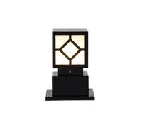 IP44 Waterproof Modern Outdoor Post Light with Glass Shade | Die-Cast Aluminum Lantern for Patio Garden Wall Courtyard(H:11inch(28cm))