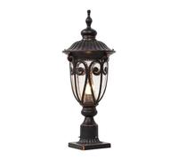 Ip65 Impermeabile Lampione stradale Cancello Paletto E27 Luci a pilastro cablate Luminose Crepuscolo a N Lampade a colonna Lampada a palo creativa vuota per Villa Cortile Parco Prato Un colore 70 cm