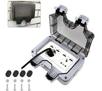 IP66 Doppia presa esterna con porte USB, presa esterna con presa USB esterna, impermeabile, presa da parete impermeabile, contatto di protezione