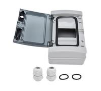 IP66 Waterproof 4 Way DIN Rail Distribution Box, Rainproof Power Distribution Box, Transparent Cover Junction Protection Case with ABS PC Shell for Indoor Outdoor Electrical Use