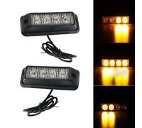 IP67 Alta Potenza Lampada Perlina LED Auto Flash Luce Auto 2pcs 12-24V 4 LED