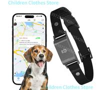 IP67 Impermeabile Mini 4G GPS Collare per localizzatore di animali Anti-perso Monitoraggio in tempo reale Localizzatore di cani e gatti Collare per collo di moda per cani da compagnia Black