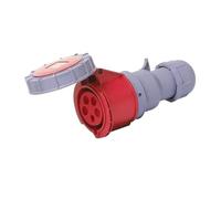 IP67 Industrial Plug and Socket 16A 32A 3 Pin 4 Pin 5 Pin Wall Mounted Socket Panel Mounted Coupler 220V 380V 415V(Beige,32A)