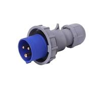 IP67 Industrial Plug and Socket 16A 32A 3 Pin 4 Pin 5 Pin Wall Mounted Socket Panel Mounted Coupler 220V 380V 415V(Army green,16A)