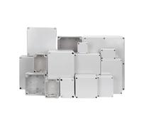 IP67 Outdoor Waterproof Gray/Transparent Junction Box ABS Enclosure Screw Cable Sealed Connections Cases(150x250x100mm,Transparent cover)