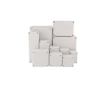 IP67 waterproof electrical junction box, gray cover/transparent cover, ABS plastic housing, plastic screws fixed.(380x280x130mm,Transparent cover)