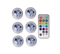 IP68 Impossibile sommergibile GUIDATO Luci RGB Lampada notturna subacquea for la luce del tè da sposa vaso ciotola decorazione natalizia(6 Lamp 1 controller)