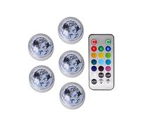 IP68 Impossibile sommergibile GUIDATO Luci RGB Lampada notturna subacquea for la luce del tè da sposa vaso ciotola decorazione natalizia(5 Lamp 1 controller)