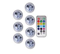 IP68 Impossibile sommergibile GUIDATO Luci RGB Lampada notturna subacquea for la luce del tè da sposa vaso ciotola decorazione natalizia(7 Lamp 1 controller)