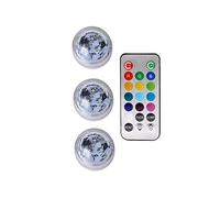 IP68 Impossibile sommergibile GUIDATO Luci RGB Lampada notturna subacquea for la luce del tè da sposa vaso ciotola decorazione natalizia(3 Lamp 1 controller)