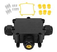 IP68 Weatherproof Junction Box 3 Way | Outdoor Electrical Connector Case with Fire Retardant PC | Weatherproof Cable Connector for Harsh Conditions/Garden Use | TB730 Model