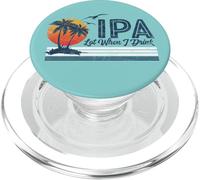 IPA Lot When I Drink: Divertente Retro Beach Craft Beer anni '80 PopSockets PopGrip per MagSafe