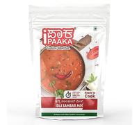 iPaaka Miscela Idli Sambar, 200 g, fatta a mano, miscela istantanea, miscela rapida per la colazione, gusto di Karnataka, stile ristorante, senza coloranti/aromi artificiali e senza conservanti