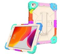 iPad 6° Gen 5° Gen 2018/2017 (iPad 9.7"), iPad Air 2/iPad Pro 9.7 Custodia resistente agli urti, supporto girevole e cinghia da polso, tracolla, portapenne