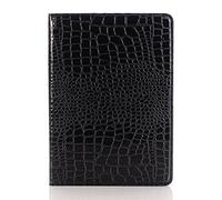 iPad 9th 8th 7th Gen 10.2 inch Case for Women, iPad Air 3rd/iPad Pro 10.5 inch Case, DMaos Crocodile Synthetic Leather Stand Folio Smart Cover - Black