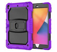 IPad Case 9.7 2017/2018 con supporto, durevole, ibrido, resistente agli urti, a tre allentamenti, custodia protettiva in silicone per tablet bambini (Aciano Blue)