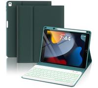 iPad Keyboard Case for 10.2" 9th Gen 2021/8th Gen 2020/7th Gen 2019/Pro 10.5" 2017/Air 3rd Gen 10.5 2019 Wireless Backlit Detachable Keyboard with Magnetic Protective Cover with Pencil Holder(Teal)
