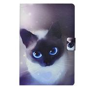 iPad Mini 5 Case, Custodia iPad Mini, Lspcase Cover a Portafoglio in Morbida Pelle PU per Apple iPad Mini 1/2/3/4/5 con Funzione Sleep/Wake Auto,Carte di Slot e Porte-stylo - Gatto Nero