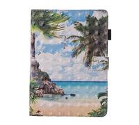 iPad Mini custodia, slim fit con supporto Custodia a portafoglio in pelle PU con funzione Auto Sleep/Wake magnetico Smart Cover per Apple iPad Mini 1/2/3/4 ocean