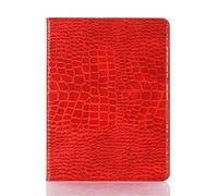 iPad Pro 11 pollici 2021 2020 2018 Custodia per le Donne, iPad Air 4th 10.9 '', DMaos Crocodile Reflector Supporto in Pelle Sintetica Folio Smart Cover con Portamatita Carta - Rosso
