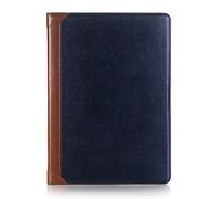 iPad Pro 12.9 inch 2nd/1st Generation 2017/2015 Case, DMaos Vintage Book Premium Graded Faux Leather Stand Folio Smart Cover - Blue