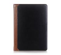 iPad Pro 12.9 inch 2nd/1st Generation 2017/2015 Case, DMaos Vintage Book Premium Graded Faux Leather Stand Folio Smart Cover - Black