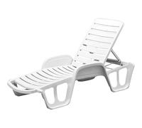 Lettino Prendisole Impilabile Fisso Progarden Relax Piscina Letto Sdraio per Mare Bianco 192x71x100h cm - bianco 8009271910003