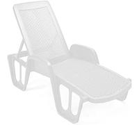 Ipae-Progarden Lettino Pool Lounge impilabile, Bianco, 192 x 100 x 71 cm