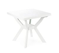 IPAE-Progarden Nilo Tavolo Quadrato, Plastica, Bianco, 79 x 79 x 72 cm