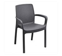 IPAE-PROGARDEN Poltrona da Giardino Impilabile Bianco - Modello Regina