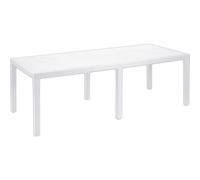 LINEA RATTAN BIANCO TAVOLO QUEEN 220x90x72 CENTIMETRI