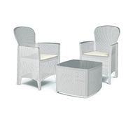 LINEA RATTAN BIANCO SET TREE CON CUSCINO