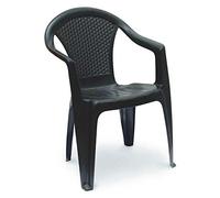 IPAE-PROGARDEN Sedia da Giardino Colore Antracite - Modello Kora