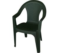 IPAE PROGARDEN Sedia da Giardino Impilabile in Plastica 54 x 56 x 81 cm colore Verde - ISCHIA-VERDE