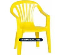 IPAE PROGARDEN Sedia per Esterni Impilabile 36,5x40x52 Giallo Baby