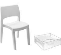 Sedia Bianca Di Giardino Interno/da Esterno 50x51xH82cm PROGARDEN