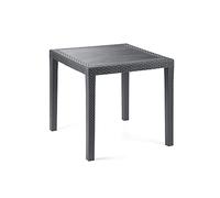 ipae progarden Tavolo Componibile King - Effetto Rattan Antracite - 79x79 cm