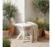 TAVOLO QUADRATO RENO BIANCO IN POLIPROPILENE COMPONIBILE 70X70X72 CM PROGARDEN