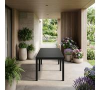 Tavolo Allungabile Esterno Giardino Antracite/Bianco Da 150 Cm a 220 Cm x90x72H