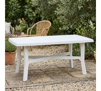 IPAE PROGARDEN Tavolo da Giardino Rettangolare in Plastica Dimensioni 180x100x72 cm colore Bianco