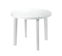 TAVOLO TONDO D.90cm H.72 cm IN PLASTICA BIANCO