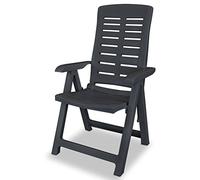 Ipae-Progarden Yuma Multi-Posizione Pieghevole poltrone, Antracite, 60 x 61 x 109 cm