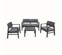 Ipae salottino kilimangiaro Antracite Set Composto da 1 Divano 2 posti + 2 poltr