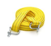IPAGSEFWE Corda di Recupero per Veicoli, Corda da Traino for carichi Pesanti 11.000 libbre Cerchi ad Occhiello rinforzati Ganci a U in Acciaio Multicolore 3-5 m(Yellow,4m)