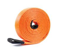 IPAGSEFWE Corda di Recupero per Veicoli, Fune da Traino con Grilli ad Anello a 2 D Arancione 5T-18T 3m-5m(5T-3m)