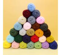 IPAGSEFWE Filato Spesso e soffice, Filato tuftato Spesso 3 mm, gomitolo di Filato da 100 g, Set Filati Multicolore(28 Colors)