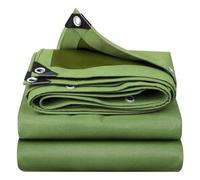 IPAGSEFWE Telone Resistente, Telone in Tela Impermeabile Resistente con Occhielli Verde 600 g/m² Confezione da 1 Diverse Misure(1.5x5m)