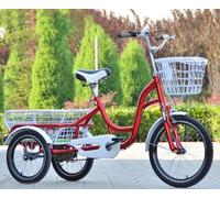IPAGSEFWE Triciclo per adulti, 6 Variable Speed Adult Elderly Tricycle Front Rear Steel Baskets With Lids Multicolor